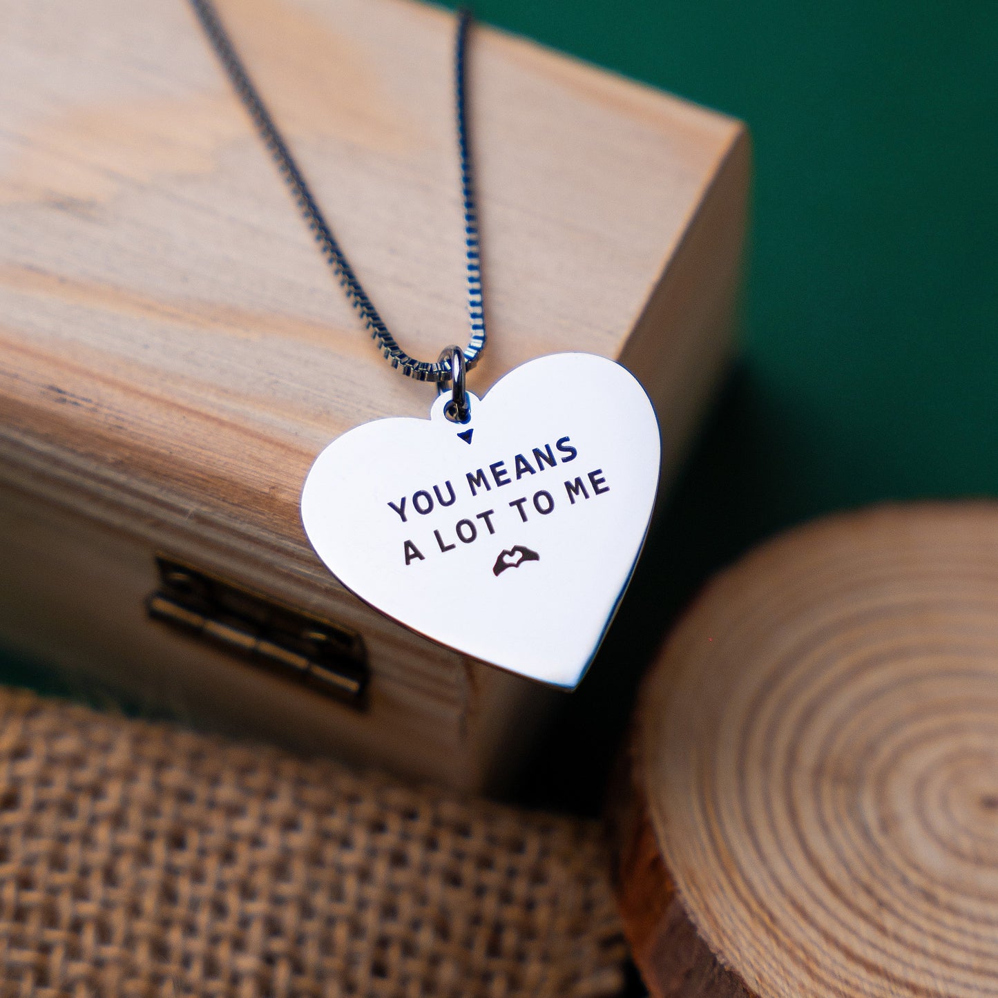 Silver Heart Photo Necklace